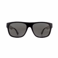Gucci Sunglasses GG0341S 002 Black with Green and Red Stripe Grey Polarized