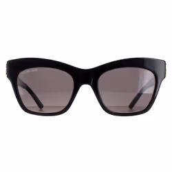 Balenciaga Sunglasses BB0132S 001 Black and Gold Grey