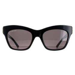 Balenciaga Sunglasses BB0132S 001 Black and Gold Grey
