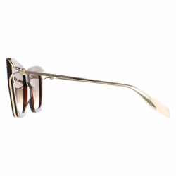 Alexander McQueen Sunglasses AM0375S 002 Brown Gold Brown Gradient