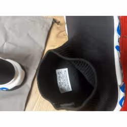 Balenciaga Speed Men's Black And Blue Graffiti Sock Sneakers UK 11
