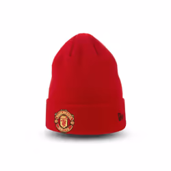 New Era Man Utd Knit Turn Up Red