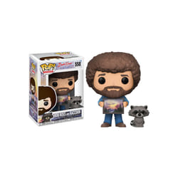 Funko POP! TV: Bob Ross - Bob Ross with Raccoon (Styles May Vary) Collectible Figure