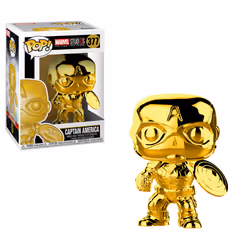 FUNKO POP! Marvel Avengers Captain America (Gold Chrome), Collectible figure, Comics