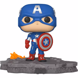 Funko Pop! Deluxe, Marvel: Avengers Assemble Series - Captain America, Amazon Exclusive, Figure 6 of 6