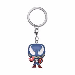 FUNKO POP! Keychain Marvel Spider-Man: Maximum Venom Venomized Captain America, Collectible figure, Comics