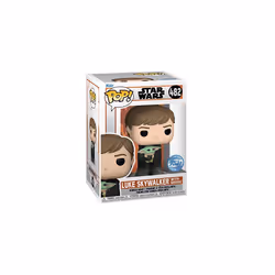 Pop! & Tee: Star Wars: the Mandalorian - Luke With Grogu (the Child, Baby Yoda) - Medium - T-Shirt - Clothes With Collectable Vinyl Figure - Gift Idea