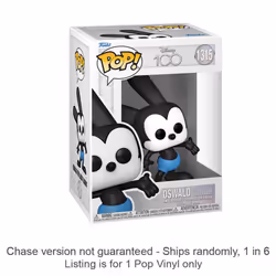 Oswald the Lucky Rabbit Pop! Vinyl Chase Ships 1 in 6