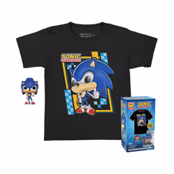 Funko Pocket POP! & Tee: Sonic - for Children and Kids - Flocked - Small - (S) - Sonic The Hedgehog - T-Shirt - Clothes with  ...