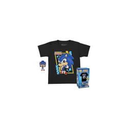 Pocket POP! & Tee: Sonic - for Children and Kids - Flocked - Extra Large - (XL) - Sonic the Hedgehog - T-Shirt - Clothes With Collectable Vinyl