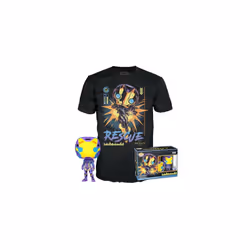 Pop! & Tee: Marvel Blacklight - Rescue S - Small - (S) - T-Shirt - Clothes With Collectable Vinyl Figure - Gift Idea - Toys a ...