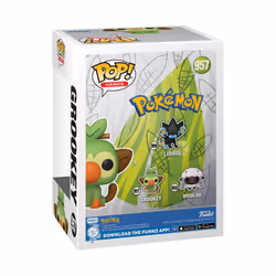 Funko Pop! Games: Pokemon - Grookey (Flocked)  Amazon Exclusive