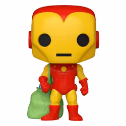 Funko Marvel Holiday POP! Marvel Vinyl Figure Iron Man With Bag 9 CM