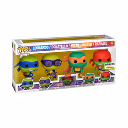 Funko Pop! Movies: Teenage Mutant Ninja Turtles: Mutant Mayhem - Ninja Turtles 4-Pack (Glow in The Dark) Amazon Exclusive