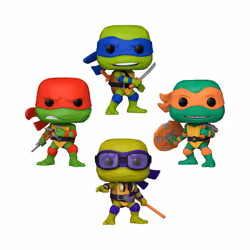 Funko Pop! Movies: Teenage Mutant Ninja Turtles: Mutant Mayhem - Ninja Turtles 4-Pack (Glow in The Dark)  Amazon Exclusive
