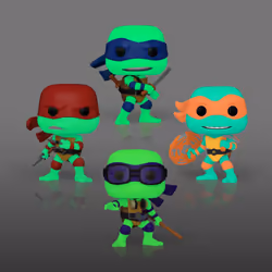 Funko Pop! Movies: Teenage Mutant Ninja Turtles: Mutant Mayhem - Ninja Turtles 4-Pack (Glow in The Dark)  Amazon Exclusive
