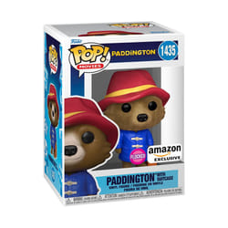 POP! Movies: Paddington - Paddington With Case - Flocked - Paddington Movie - Amazon Exclusive - Collectable Vinyl Figure - Gift Idea - Official