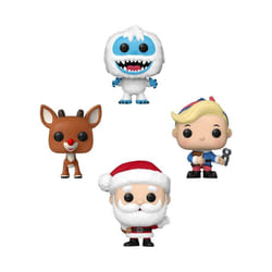 Funko Pocket Pop! Rudolph - Tree Holiday Box 4 Pieces - Rudolph The Red-Nosed Reindeer - Keychain Novelty Keyring - Collectable Mini Figure - Stocking