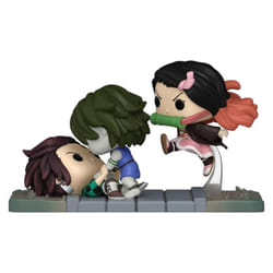 Funko Demon Slayer: Kimetsu No Yaiba Pop Moment Tanjiro & Nezuko Vs. Temple Demon Vinyl Figure Exclusive  Multicolor