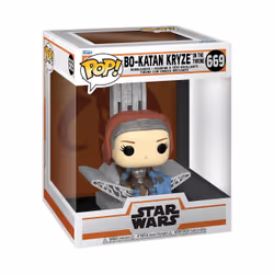 FUNKO POP! Deluxe POP Deluxe: The Mandalorian S9 - Bo Katan w/Throne, Multicolour, 10-inch, Pop! TV, Collectible, Toys
