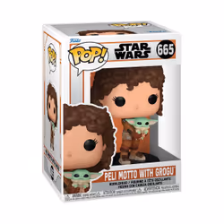 FUNKO POP! POP Vinyl: The Mandalorian S9 - Peli Motto W/Grogu, Multicolour, 4-inch, TV, Collectible, Toys
