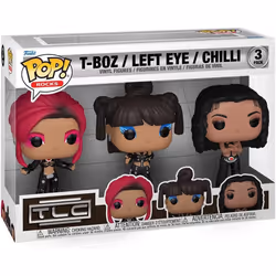 Funko Pop! Rocks: TLC - T-Boz / Lisa Left Eye Lopes / Chilli 3PK