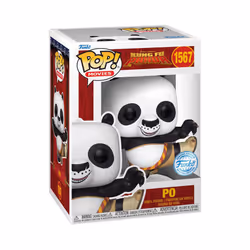 Pop! Movies: Dream Works 30th - Po - 1/6 Odds for Rare Chase Variant - Flocked - Kung Fu Panda - Collectable Vinyl Figure - G ...