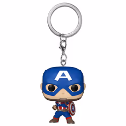 Funko POP! Keychain: Marvel - Captain America - Marvel Comics Novelty Keyring - Collectable Mini Figure - Stocking Filler - G ...