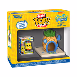 FUNKO POP! Bitty Towns SpongeBob and Pineapple House, Collectible figure, Cartoon