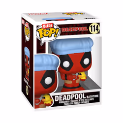 Bitty Pop! Deadpool (Bathtime), Bitty Pop! Deadpool (Flamenco), Bitty Pop! Deadpool (Supper Hero), and a mystery Bitty Pop! figure - 0.9 Inch (2.2 Cm)