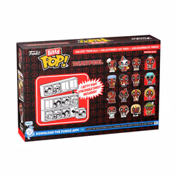 Bitty Pop! Deadpool (Bathtime), Bitty Pop! Deadpool (Flamenco), Bitty Pop! Deadpool (Supper Hero), and a mystery Bitty Pop! figure - 0.9 Inch (2.2 Cm) - Additional view 6