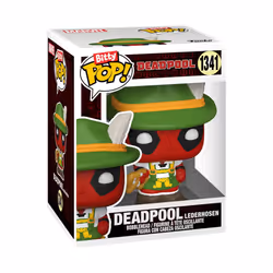 Bitty Pop! Dinopool, Bitty Pop! Deadpool (Barista), Bitty Pop! Deadpool (Roman Senator), and a mystery Bitty Pop! figure - 0.9 Inch (2.2 Cm) - Additional view 7
