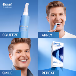 Crest Whitening Emulsions On-the-Go Leave-On Teeth Whitening Gel Pen  0.35 Oz (10 G)