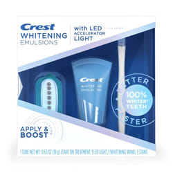 crest Whitening Emulsions Leaveon Teeth Whitening gel Kit With LED Accelerator Light, 063 Oz