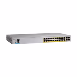 Cisco Catalyst 2960L-SM-24PS Network Switch, 24 Gigabit Ethernet PoE+ Ports, 195W PoE Budget, four 1 G SFP Uplink Ports, Fanless Operation, Enhanced Limited Lifetime Warranty (WS-C2960L-SM-24PS)