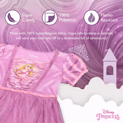 Disney Girls Princess Fantasy Gown Nightgown  Rapunzel Shines 3  6