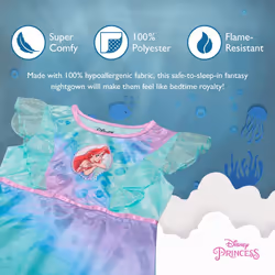 Disney Girls' Little Mermaid Fantasy Gown Nightgown  WATERCOLOR ARIEL