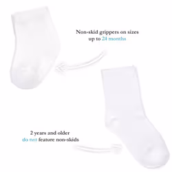 Fruit of the Loom Baby 14-Pack Grow & Fit Flex Zones Cotton Stretch Socks - Unisex  Girls  Boys (4-5 Years  White)