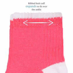 Fruit of the Loom Baby 14-Pack Grow & Fit Flex Zones Cotton Stretch Socks - Unisex  Girls  Boys 6-12 Months  Pink Pop