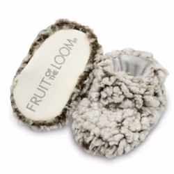 Fruit of the Loom Cozy Thermal Wrap Booties with Non-Skids for Baby Gi