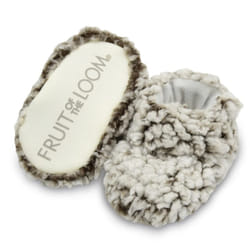 Fruit of the Loom Cozy Thermal Wrap Booties with Non-Skids for Baby Gi