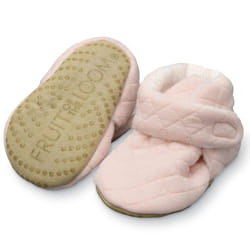 Fruit of the Loom Cozy Thermal Wrap Booties with Non-Skids for Baby Gi