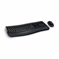 Microsoft 5050, Wireless, RF Wireless + USB, Membrane, QWERTY, Black, Mouse included
