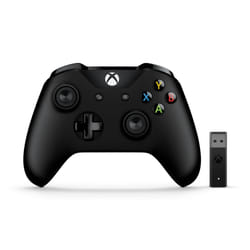 Microsoft Xbox Controller + Wireless Adapter Black Gamepad PC, Xbox One