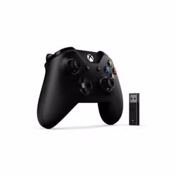 Microsoft Xbox Controller + Wireless Adapter Black Gamepad PC, Xbox One