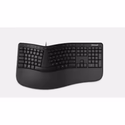Microsoft Ergonomic Keyboard, Full-size (100%), Wired, USB, QWERTY, Black