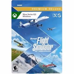 Microsoft Flight Simulator Premium Deluxe 40th Anniversary Edition, Xbox Series X/Xbox Series S/PC, Multiplayer mode, E (Ever ...