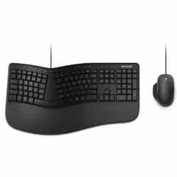 Microsoft Ergonomic Desktop, Full-size (100%), Wired, USB, QWERTZ, Black, Mouse included