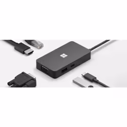 Microsoft 1E4-00003, Black, HDMI, RJ-45, USB 3.2 Gen 1 (3.1 Gen 1) Type-C, USB 3.2 Gen 2 (3.1 Gen 2) Type-A, VGA