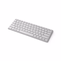 Microsoft Designer Compact Keyboard, Wireless, Bluetooth, QWERTY, White